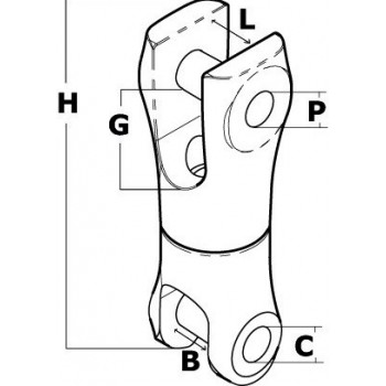 Attacco girevole per ancore 