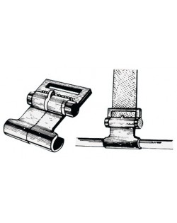 Plastic hook for ribs' canopies