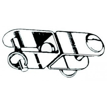 Girella inox con perni sfilabili ed anellino 