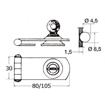 Chiusura a cerniera per cassapanche e boccaporti