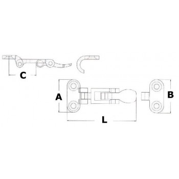 Chiusura a leva gavoni con portalucchetto