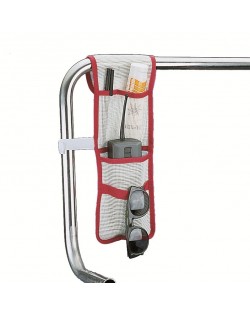 Double storage pocket for the application to the stanchion