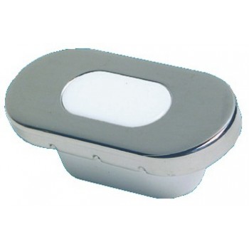 Luce di cortesia con frontalino in acciaio inox