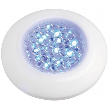 Luce di cortesia LED stagna in ABS bianco