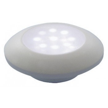 Luce di cortesia LED stagna in ABS bianco