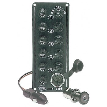 Pannello elettrico 5 + spina accendisigari