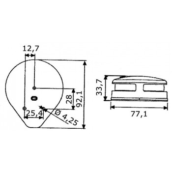 Fanali di via EVOLED in acciaio inox 112,5° sinistro + 112,5° destro