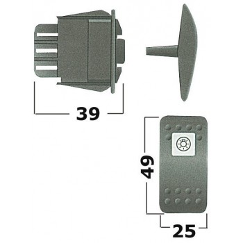 Interruttore a LED ROSSI CARLING SWITCH 12V 