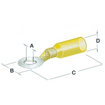 10 Occhioli preisolati con termoretraibile a tenuta stagna 