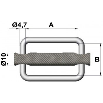  Fibbia in acciaio inox ad alta resistenza 