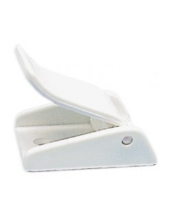 White plastic buckles