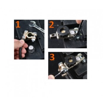 Morsetto staccabatteria antifurto