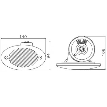 Tromba da incasso "Fiamm" - 12V