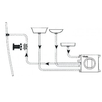 Pozzetto di raccolta acque grigie WHALE con sensore elettronico incorporato - 8.1 lt