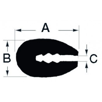  Profilo BIANCO per bordatura vetroresina, legno, metallo 