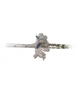 Anchor rope made of polyester braid with lead core for the first 10 metres