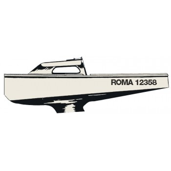  Lettere H20 cm in plastica BIANCA autoadesive Targa