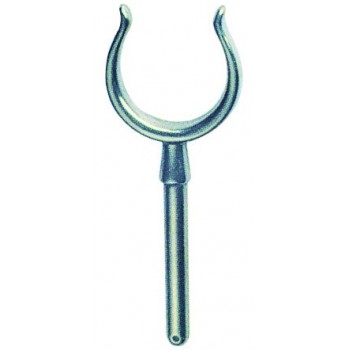 Scalmo in ottone cromato barca a remi, altezza 68 mm