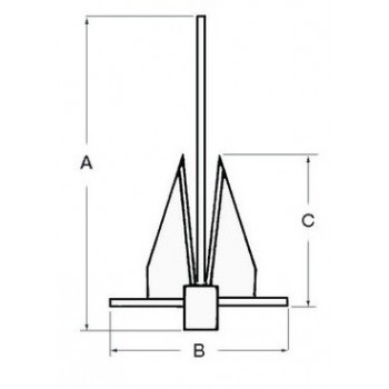 Ancora DANFORTH in acciaio inox AISI 316 lucidate a specchio